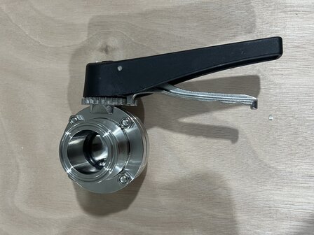 Butterfly valve met 1,5&quot; TC koppeling