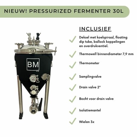 Pressurized Fermenter 30 L