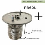 Easybrew vergistingsvat 60 L met speciaal deksel voor dry-hoppen, koelspiraal en thermowell Easybrew vergistingsvat 60 L met speciaal deksel voor dry-hoppen, koelspiraal en thermowell